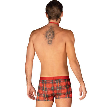 Set Natale Uomo Slip e Papillon in Motivo Festivo con Ciondolo Oro
